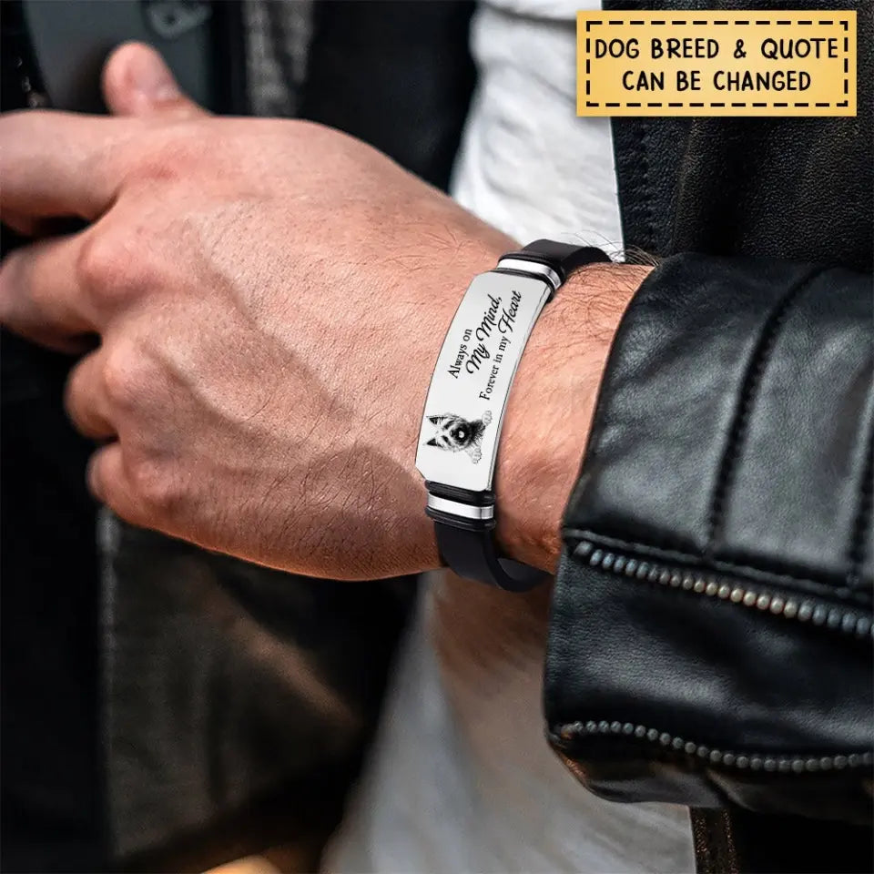 Custom Photo - Memorial Gift For Family, Pet - Personalized Engraved Bracelet