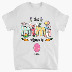 Easter Mimi Shirt, Personalized Grandma Shirt, This Mimi Belongs To Kids Names Shirt, Easter Shirt, Easter Gift for Mimi, Mimi Bunny Shirt