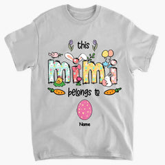 Easter Mimi Shirt, Personalized Grandma Shirt, This Mimi Belongs To Kids Names Shirt, Easter Shirt, Easter Gift for Mimi, Mimi Bunny Shirt