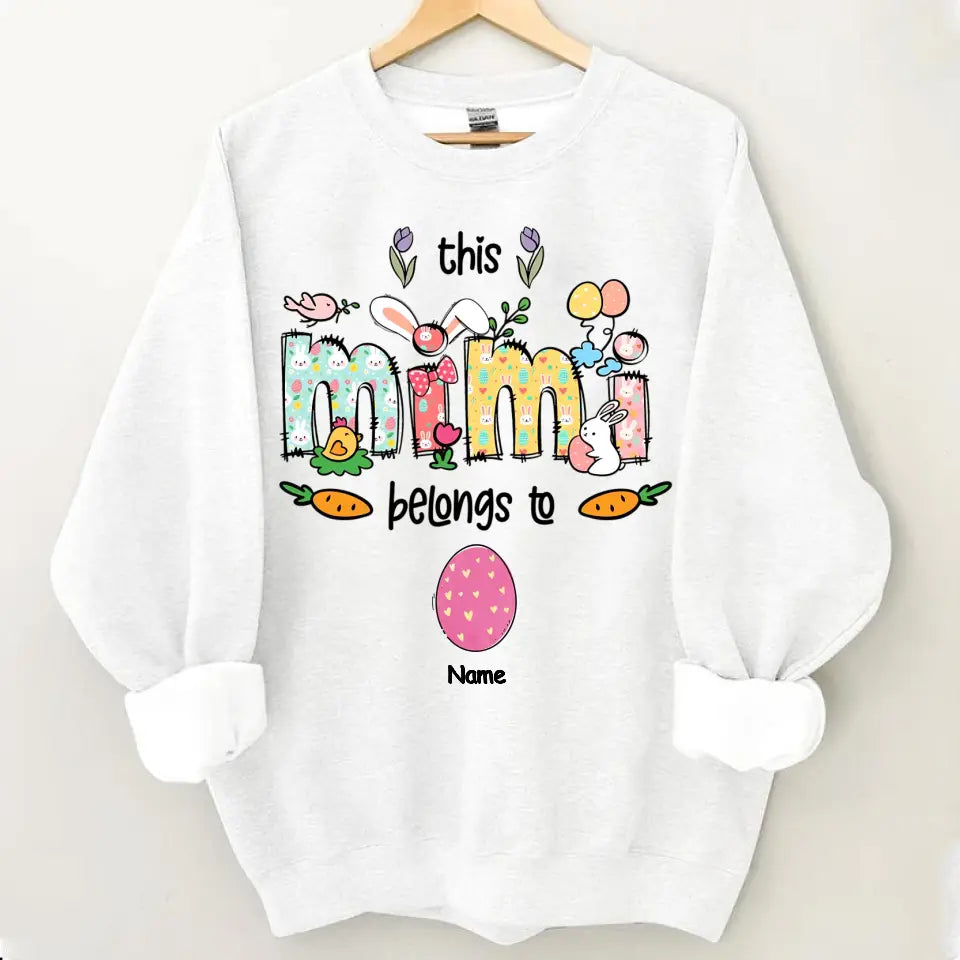 Easter Mimi Shirt, Personalized Grandma Shirt, This Mimi Belongs To Kids Names Shirt, Easter Shirt, Easter Gift for Mimi, Mimi Bunny Shirt