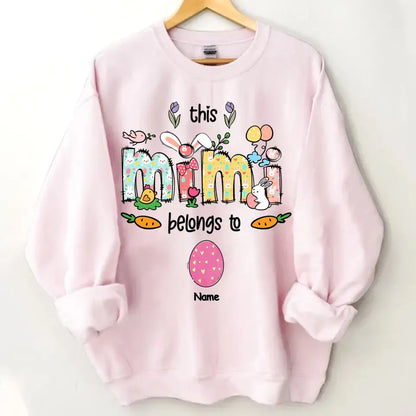 Easter Mimi Shirt, Personalized Grandma Shirt, This Mimi Belongs To Kids Names Shirt, Easter Shirt, Easter Gift for Mimi, Mimi Bunny Shirt
