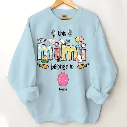 Easter Mimi Shirt, Personalized Grandma Shirt, This Mimi Belongs To Kids Names Shirt, Easter Shirt, Easter Gift for Mimi, Mimi Bunny Shirt