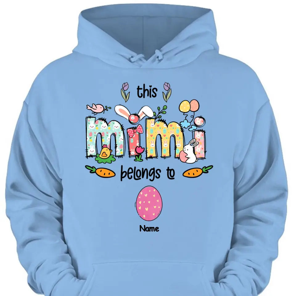 Easter Mimi Shirt, Personalized Grandma Shirt, This Mimi Belongs To Kids Names Shirt, Easter Shirt, Easter Gift for Mimi, Mimi Bunny Shirt