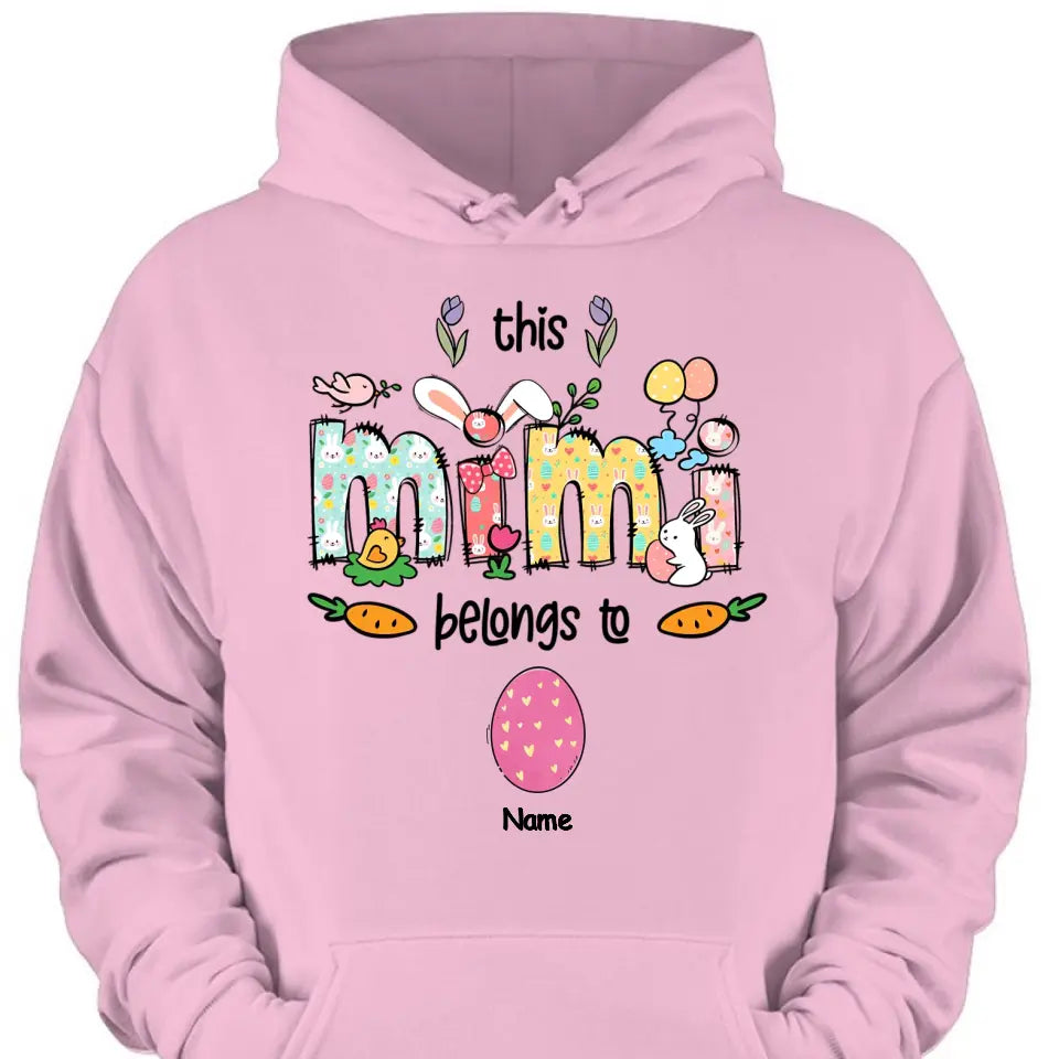 Easter Mimi Shirt, Personalized Grandma Shirt, This Mimi Belongs To Kids Names Shirt, Easter Shirt, Easter Gift for Mimi, Mimi Bunny Shirt