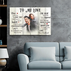 My Happy End - Personalized-Couple Canvas, Poster Wall Art Decor Gift for Couple/Giftfor Her/Gift for Him