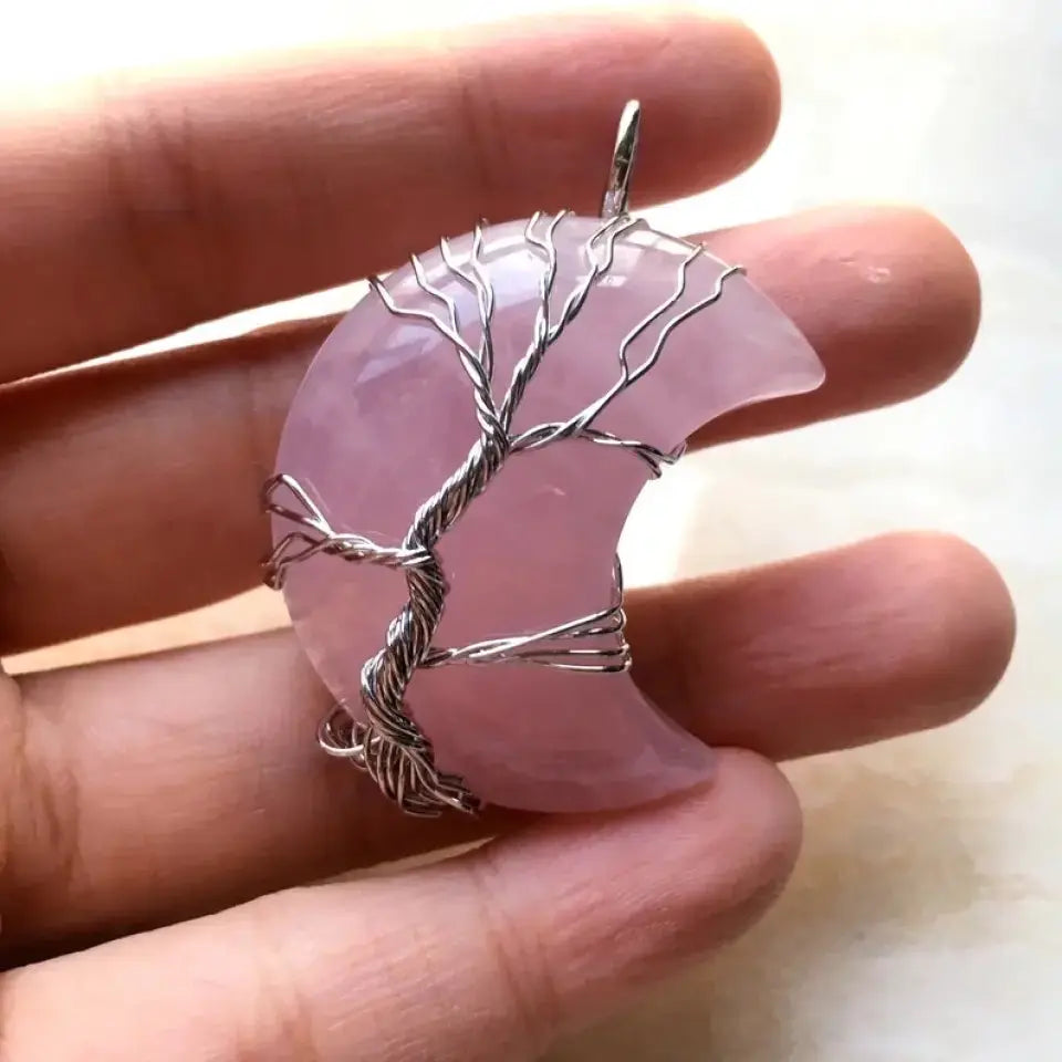 To My Mother - Personalized Custom Moon Charm Message Card Necklace - Mother's Day Gift For Mom