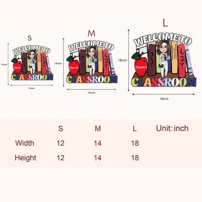 Welcome Door Sign - Personalized Custom Door Sign - Teacher's Day, Appreciation Gift For Teacher