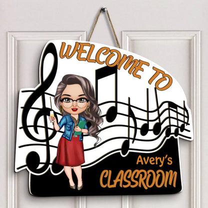 Music Teacher Doorsign- Personalized Custom Door Sign - Teacher's Day, Appreciation Gift For Teacher