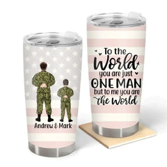 My First Love My First Hero Always My Dad - Father's Day Personalized Gifts Custom Military Tumbler for Dad, Military Gifts