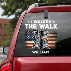 Personalized I Walked The Walk US Veteran/Soldier Decal Printed