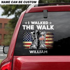 Personalized I Walked The Walk US Veteran/Soldier Decal Printed