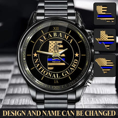 Personalized US State Police Custom Name Watch Printed