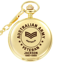 Custom Australian Soldier Pocket Watch - Honoring Their Service