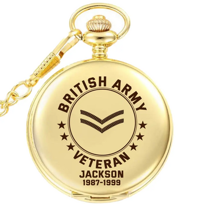 Custom British Soldier Pocket Watch - A Tribute to Their Service