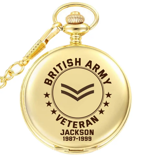 Custom British Soldier Pocket Watch - A Tribute to Their Service
