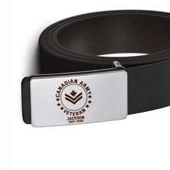 Personalized Canadian Armed Forces Leather Belt