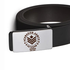 Personalized Canadian Armed Forces Leather Belt