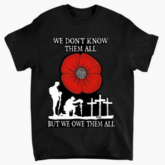 RED POPPY WE OWE THEM ALL SHIRT: BEST GIFTS FOR VETERANS