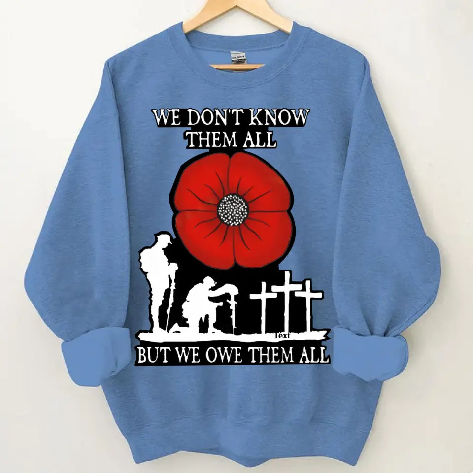 RED POPPY WE OWE THEM ALL SHIRT: BEST GIFTS FOR VETERANS