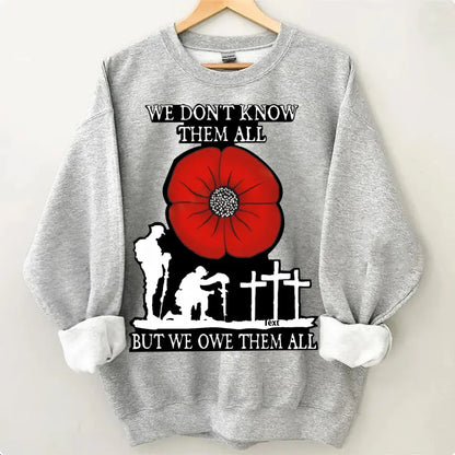 RED POPPY WE OWE THEM ALL SHIRT: BEST GIFTS FOR VETERANS