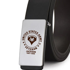 Personalized US Military Veteran Handmade Leather Belt