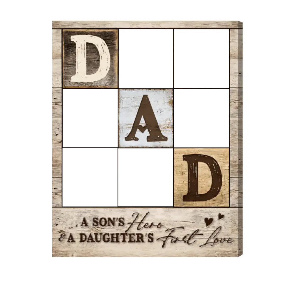 Dad Photo Collage Poster Print, Personalized Gifts For Dad, Best Christmas Gifts