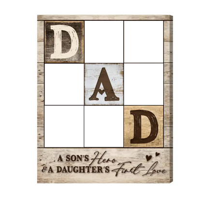 Dad Photo Collage Poster Print, Personalized Gifts For Dad, Best Christmas Gifts