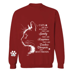 Custom Personalized Cats Are Not Just Cats Sweater - Upto 8 Cats - Gift Idea For Cat Lover