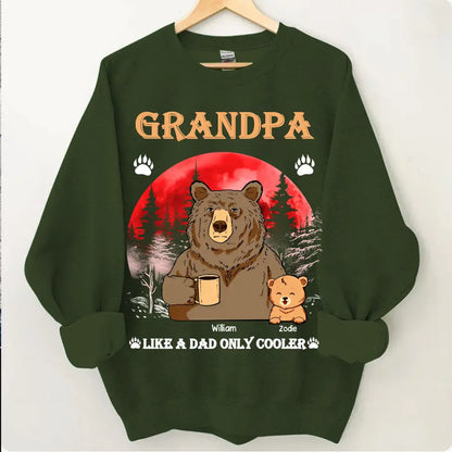 Personalized Grandma Like A Dad Only Cool Bear Printed With Child's Name Clothes