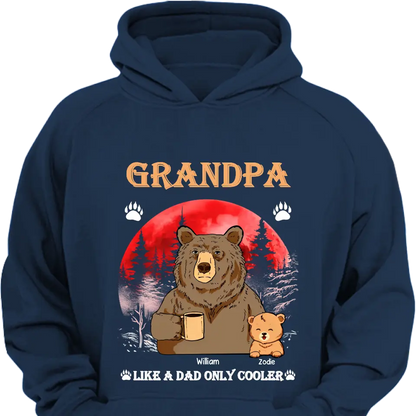 Personalized Grandma Like A Dad Only Cool Bear Printed With Child's Name Clothes