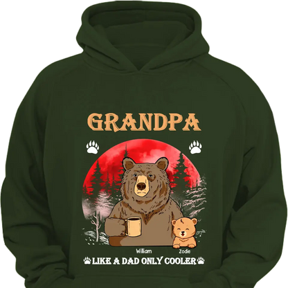 Personalized Grandma Like A Dad Only Cool Bear Printed With Child's Name Clothes