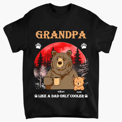 Personalized Grandma Like A Dad Only Cool Bear Printed With Child's Name Clothes