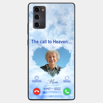 Custom Personalized Memorial Photo Phone Case - Memorial Gift Idea for Mother's Day/Father's Day - The Call To Heaven - Case for iPhone/Samsung