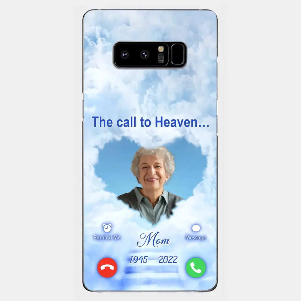 Custom Personalized Memorial Photo Phone Case - Memorial Gift Idea for Mother's Day/Father's Day - The Call To Heaven - Case for iPhone/Samsung