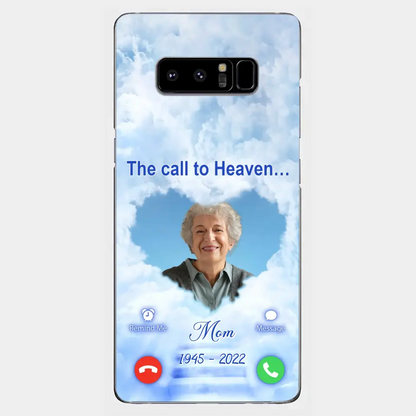 Custom Personalized Memorial Photo Phone Case - Memorial Gift Idea for Mother's Day/Father's Day - The Call To Heaven - Case for iPhone/Samsung