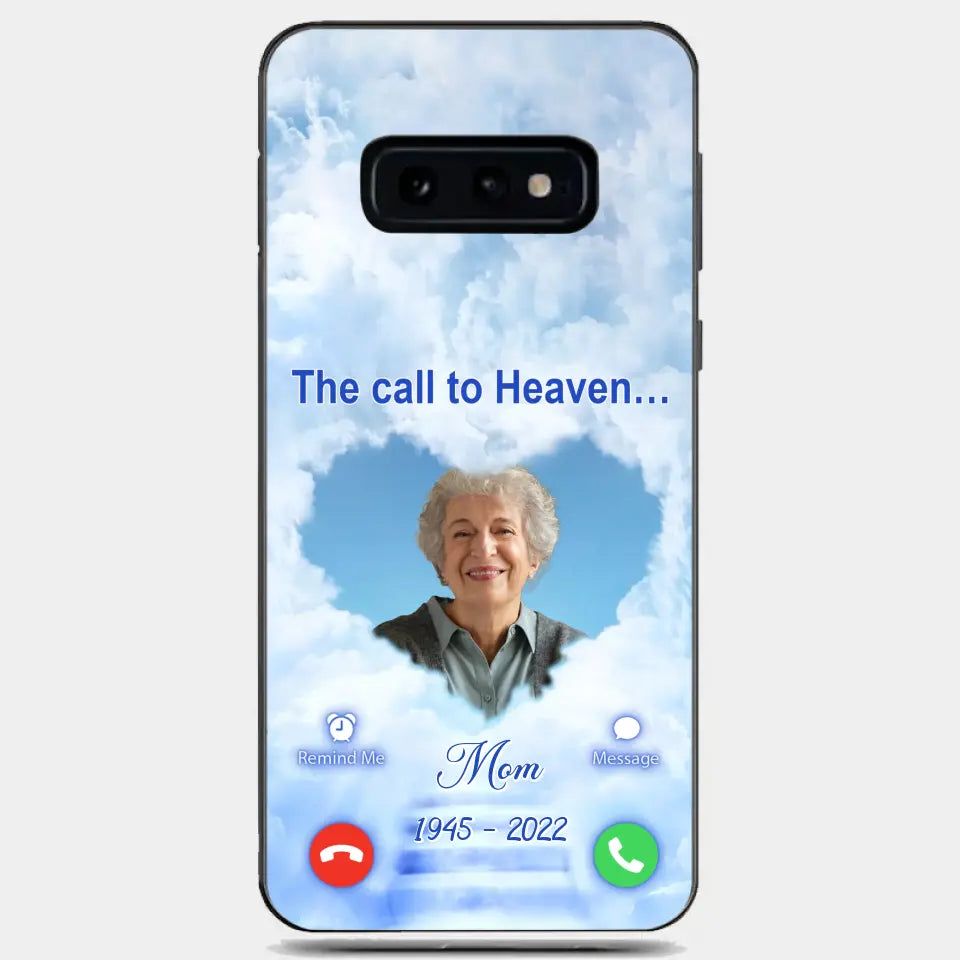 Custom Personalized Memorial Photo Phone Case - Memorial Gift Idea for Mother's Day/Father's Day - The Call To Heaven - Case for iPhone/Samsung