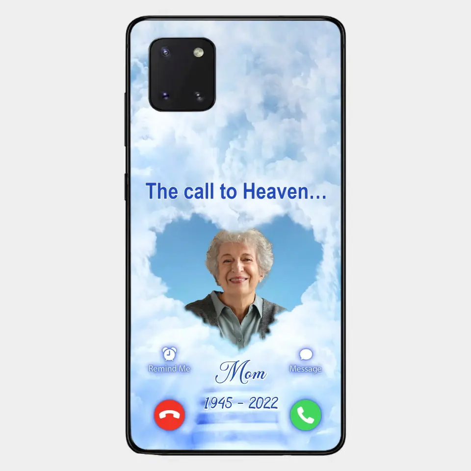 Custom Personalized Memorial Photo Phone Case - Memorial Gift Idea for Mother's Day/Father's Day - The Call To Heaven - Case for iPhone/Samsung