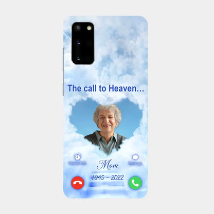 Custom Personalized Memorial Photo Phone Case - Memorial Gift Idea for Mother's Day/Father's Day - The Call To Heaven - Case for iPhone/Samsung