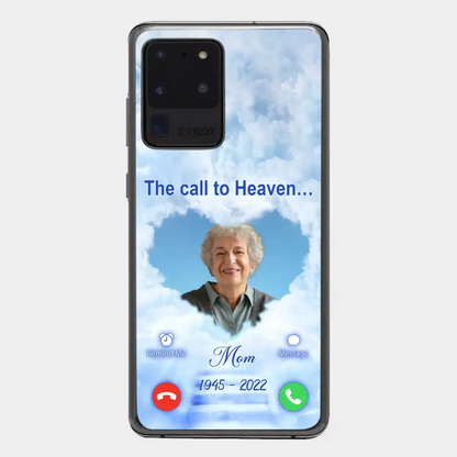 Custom Personalized Memorial Photo Phone Case - Memorial Gift Idea for Mother's Day/Father's Day - The Call To Heaven - Case for iPhone/Samsung