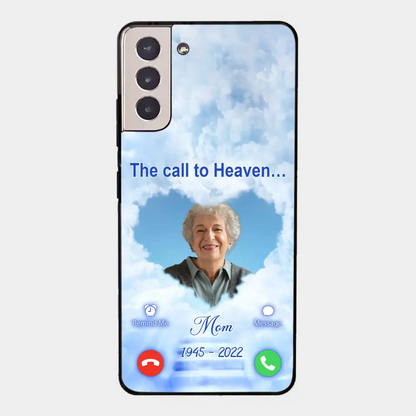 Custom Personalized Memorial Photo Phone Case - Memorial Gift Idea for Mother's Day/Father's Day - The Call To Heaven - Case for iPhone/Samsung