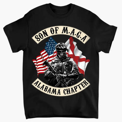 Personalized Veteran Unisex T-shirt/ Sweatshirt/ Long Sleeve - Hoodie - Gift Idea For Veteran/ Father's Day/ Birthday - Son Of M.A.G.A