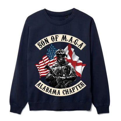 Personalized Veteran Unisex T-shirt/ Sweatshirt/ Long Sleeve - Hoodie - Gift Idea For Veteran/ Father's Day/ Birthday - Son Of M.A.G.A