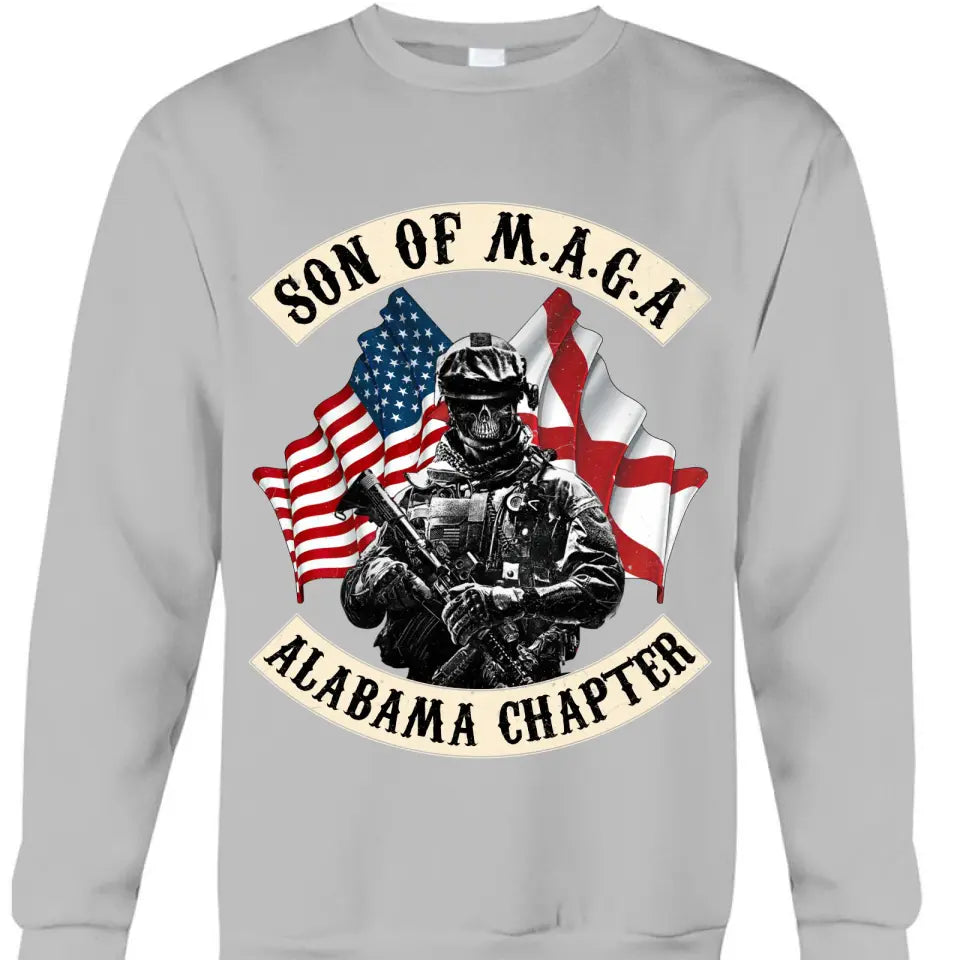 Personalized Veteran Unisex T-shirt/ Sweatshirt/ Long Sleeve - Hoodie - Gift Idea For Veteran/ Father's Day/ Birthday - Son Of M.A.G.A