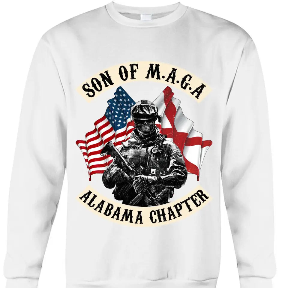 Personalized Veteran Unisex T-shirt/ Sweatshirt/ Long Sleeve - Hoodie - Gift Idea For Veteran/ Father's Day/ Birthday - Son Of M.A.G.A