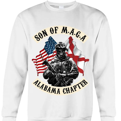 Personalized Veteran Unisex T-shirt/ Sweatshirt/ Long Sleeve - Hoodie - Gift Idea For Veteran/ Father's Day/ Birthday - Son Of M.A.G.A