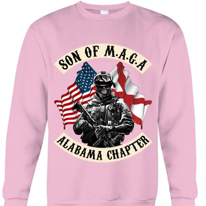 Personalized Veteran Unisex T-shirt/ Sweatshirt/ Long Sleeve - Hoodie - Gift Idea For Veteran/ Father's Day/ Birthday - Son Of M.A.G.A