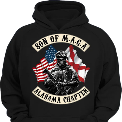 Personalized Veteran Unisex T-shirt/ Sweatshirt/ Long Sleeve - Hoodie - Gift Idea For Veteran/ Father's Day/ Birthday - Son Of M.A.G.A