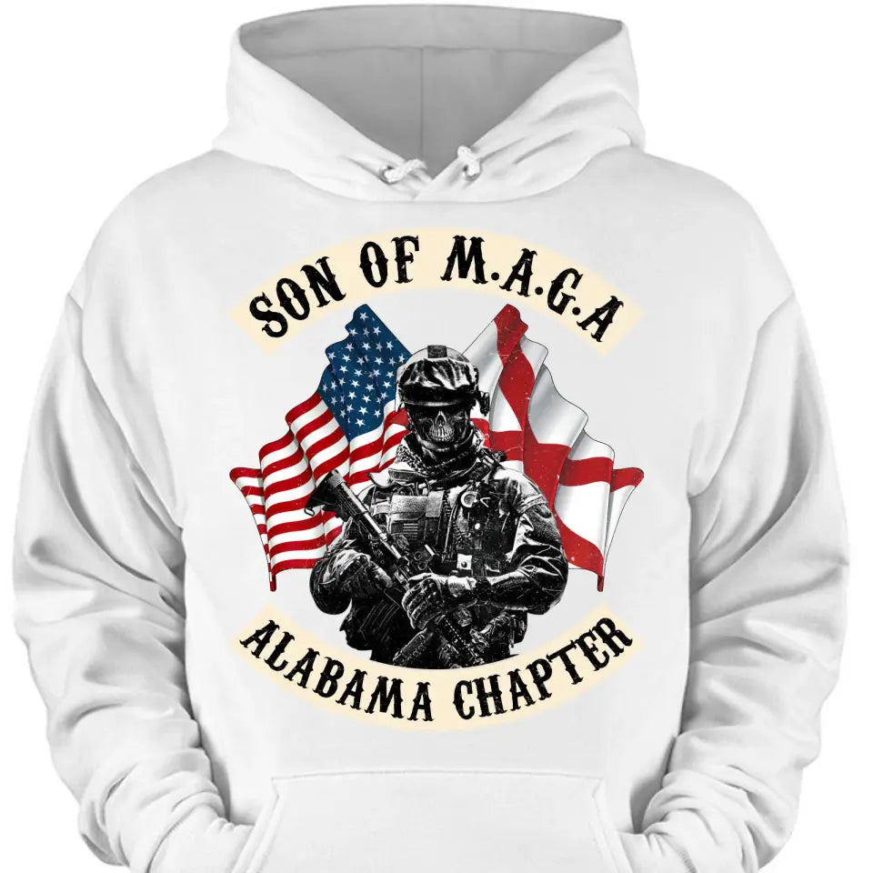 Personalized Veteran Unisex T-shirt/ Sweatshirt/ Long Sleeve - Hoodie - Gift Idea For Veteran/ Father's Day/ Birthday - Son Of M.A.G.A