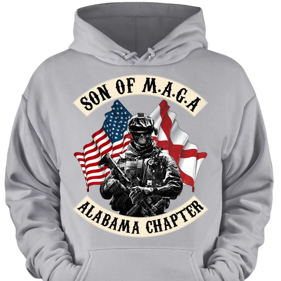 Personalized Veteran Unisex T-shirt/ Sweatshirt/ Long Sleeve - Hoodie - Gift Idea For Veteran/ Father's Day/ Birthday - Son Of M.A.G.A