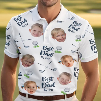 Custom Photo Best Dad Ever - Family Personalized Custom All Over Print Polo Shirt - Father's Day, Gift For Dad